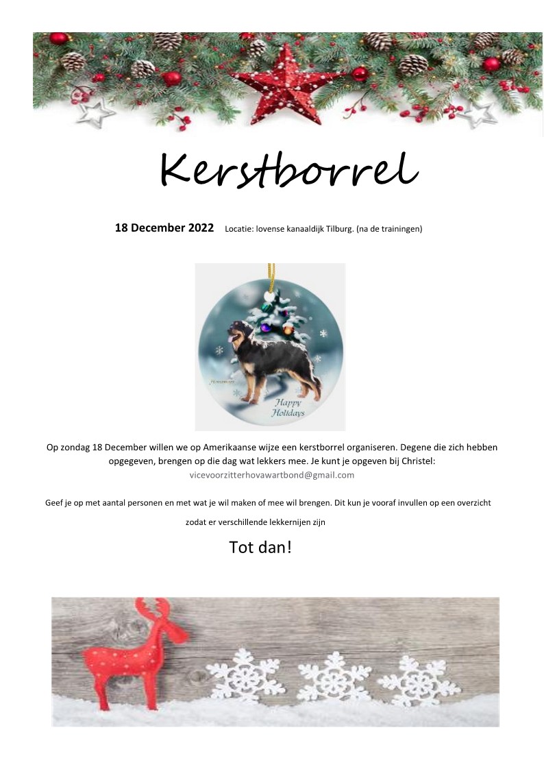 Kerstborrel 18 december 2022