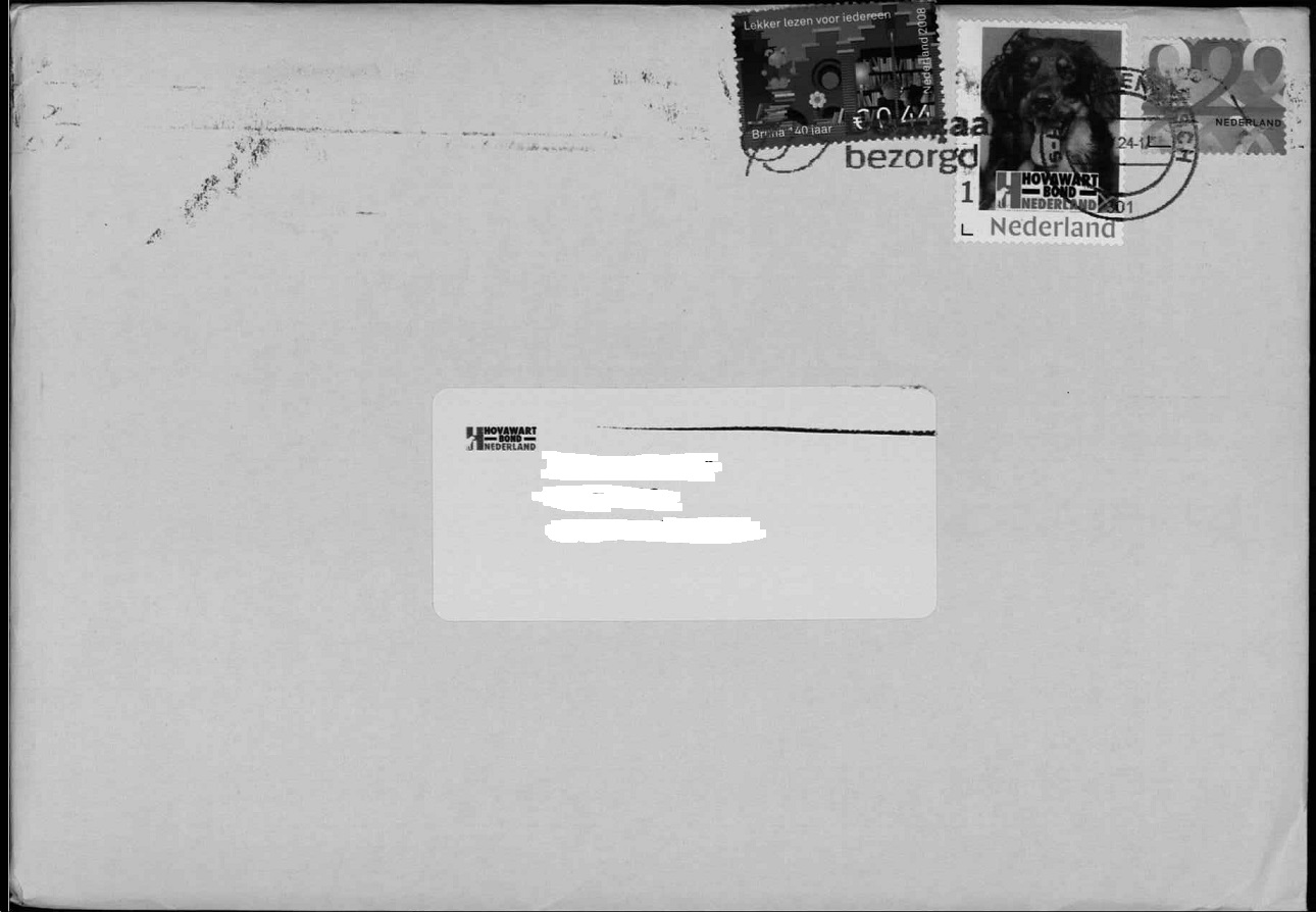Envelop extra porto bewerkt